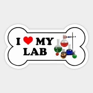 I Love My Lab Science Bumper Sticker Sticker